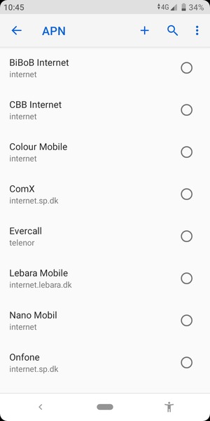 Seleziona il tasto Menu