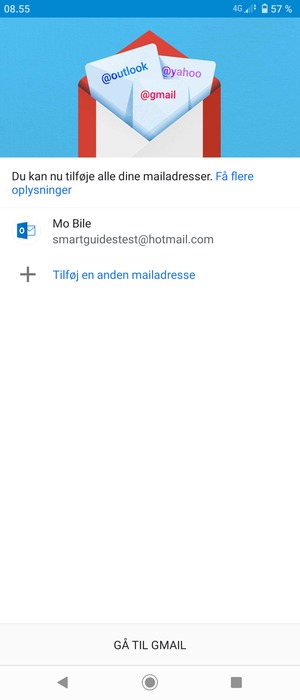 Vælg GÅ TIL GMAIL