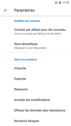 Faites défiler et sélectionnez Importer