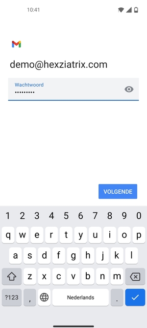 Voer uw wachtwoord in en selecteer VOLGENDE