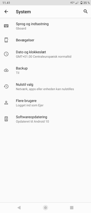 Vælg Softwareopdatering