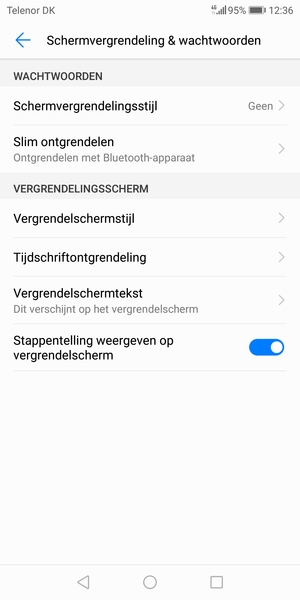 Selecteer Schermvergrendelingsstijl