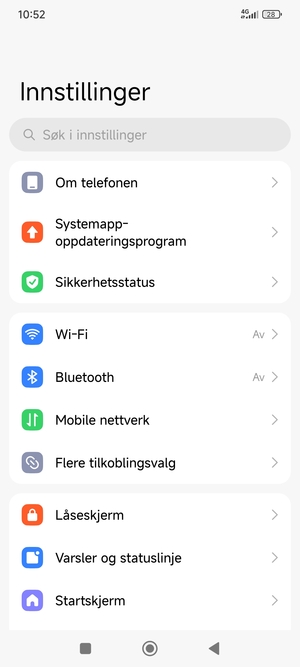 Velg Mobile nettverk