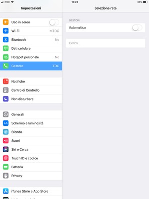 Imposta Automatico su OFF