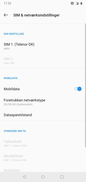 Vælg Foretrukken netværkstype