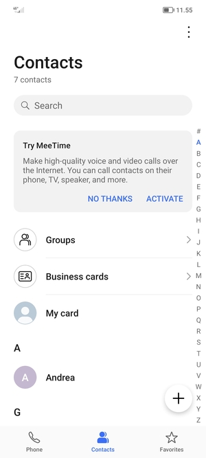 Select the Menu button
