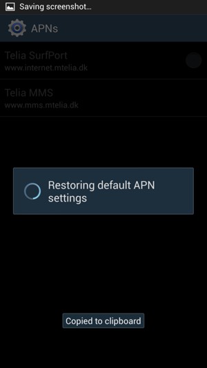 Your phone will reset to default Internet and MMS settings