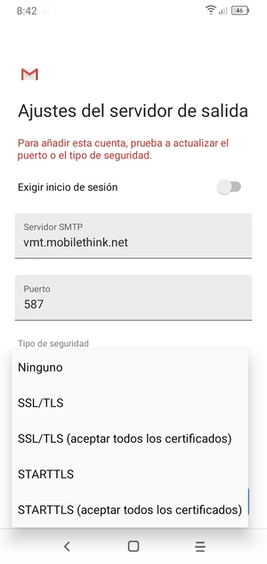 Seleccione Ninguno