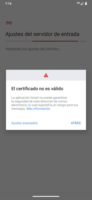 Seleccione Ajustes avanzados