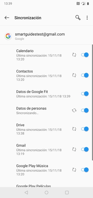 Su información será sincronizada