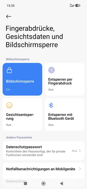 Ihr Handy ist jetzt mit einer Bildschirmsperre gesichert