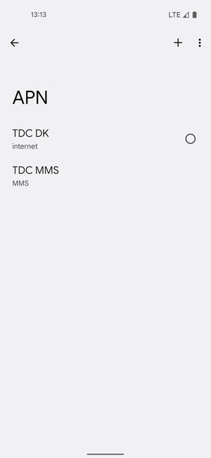 Seleziona il tasto Menu