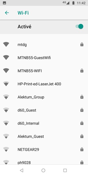 Sélectionnez le réseau sans fil auquel vous souhaitez vous connecter