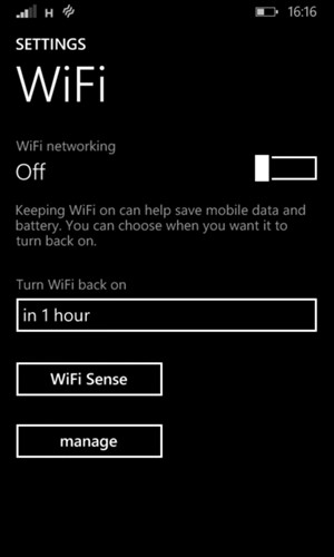 Turn on WiFi networking