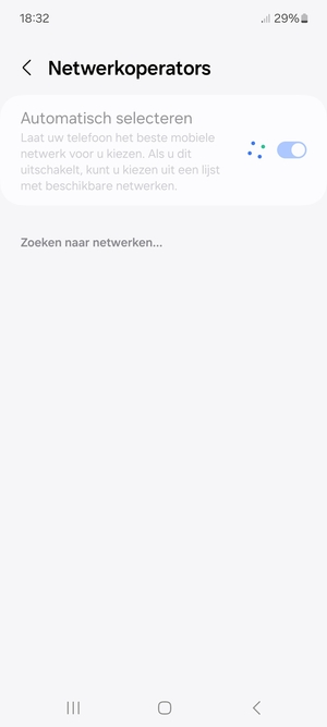 Wacht tot de zoekopdracht beëindigd is