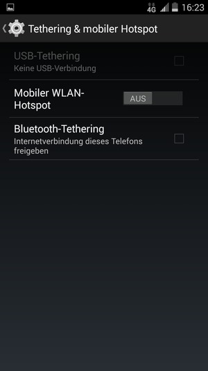 Wählen Sie Mobiler WLAN-Hotspot