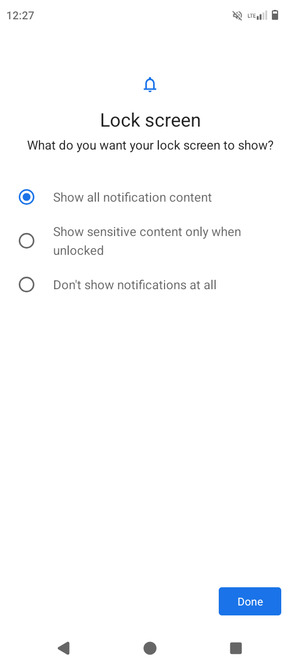 Select your preferred option and select Done