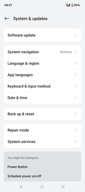 Select Software update