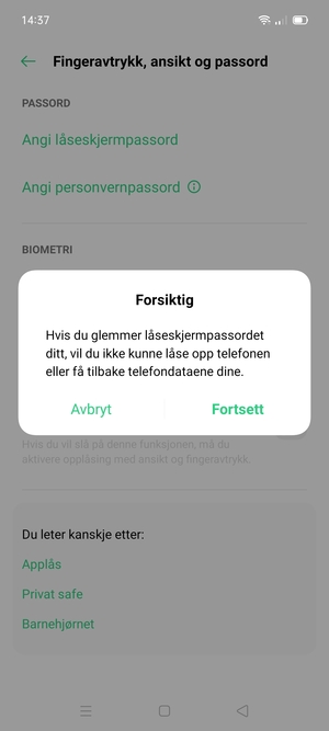 Velg Fortsett
