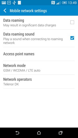 Select Network mode
