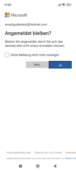 Wählen Sie die gewünschte Option