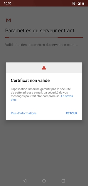 Sélectionnez RETOUR