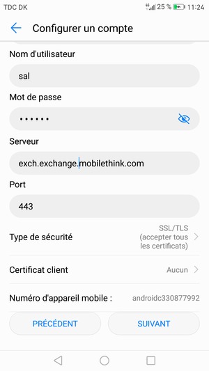 Sélectionnez SUIVANT