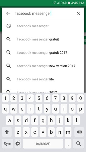 Saisissez le nom de l'appli et sélectionnez Rechercher
