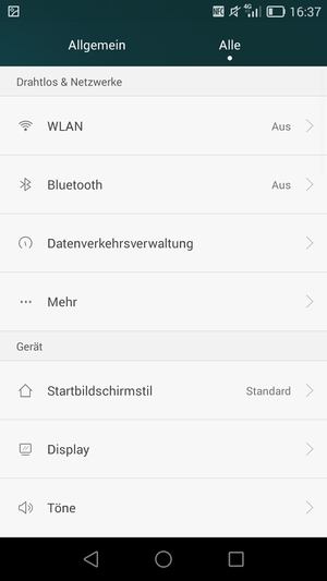Wählen Sie Alle und Mehr