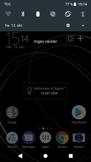 Dra ned toppmenyen igjen