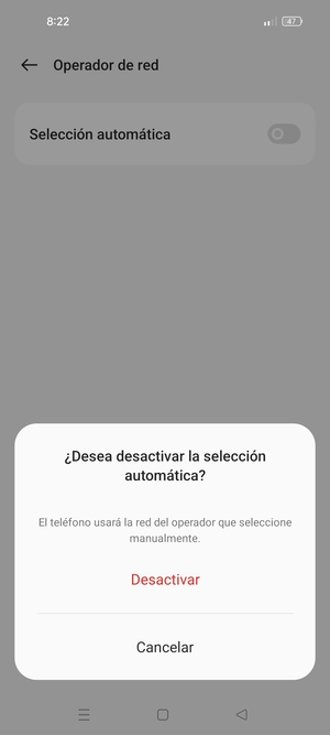 Seleccione Desactivar