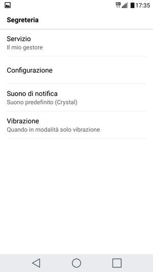 Seleziona Configurazione