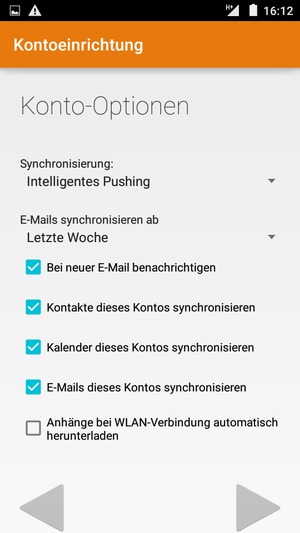 Wählen Sie WEITER