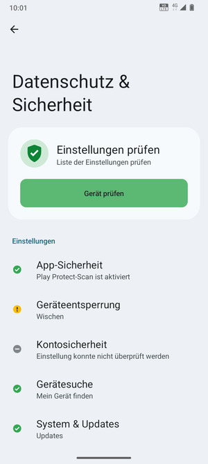 Wählen Sie Geräteentsperrung