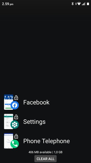 Select CLEAR ALL to close all running apps