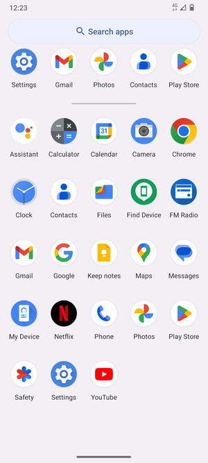 Select Settings