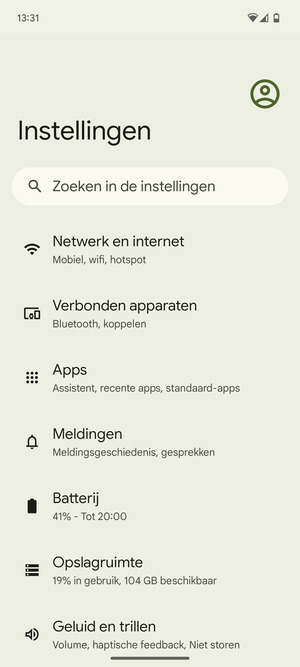 Selecteer Netwerk en internet