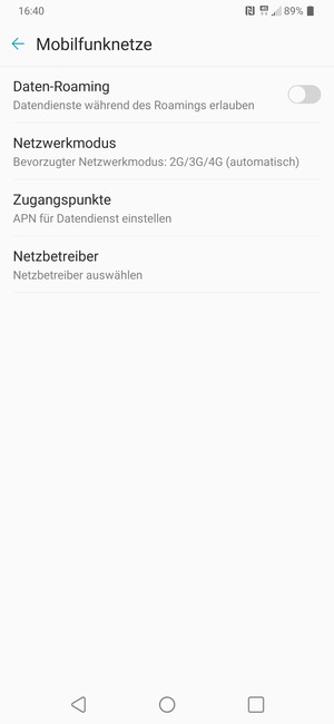 Um das Netzwerk zu wechseln, falls Probleme auftreten, wählen Sie Netzbetreiber