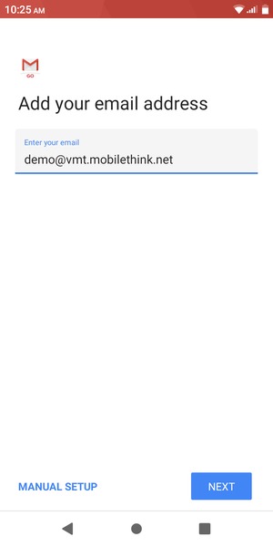 Enter your Email address and select NEXT