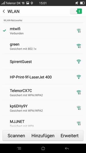 Sie sind nun mit dem WLAN-Netzwerk verbunden