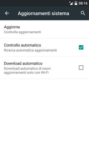 Seleziona Aggiorna