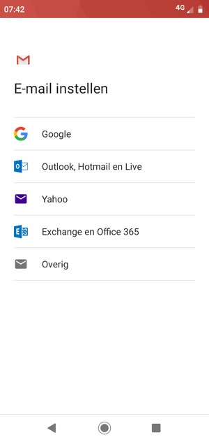 Selecteer Outlook, Hotmail en Live