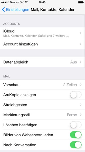 Wählen Sie Account hinzufügen
