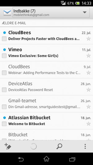 Din Gmail/Hotmail er klar til brug