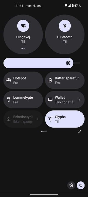 Slå Wi-Fi og Bluettoth fra