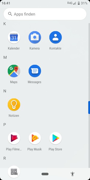 Scrollen Sie und wählen Sie Kontakte