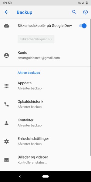 Vælg Konto