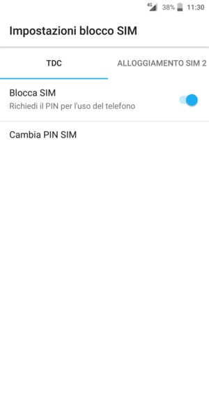 Seleziona Public e Cambia PIN SIM