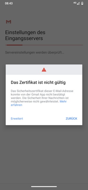 Wählen Sie Erweitert