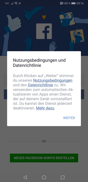 Wählen Sie WEITER